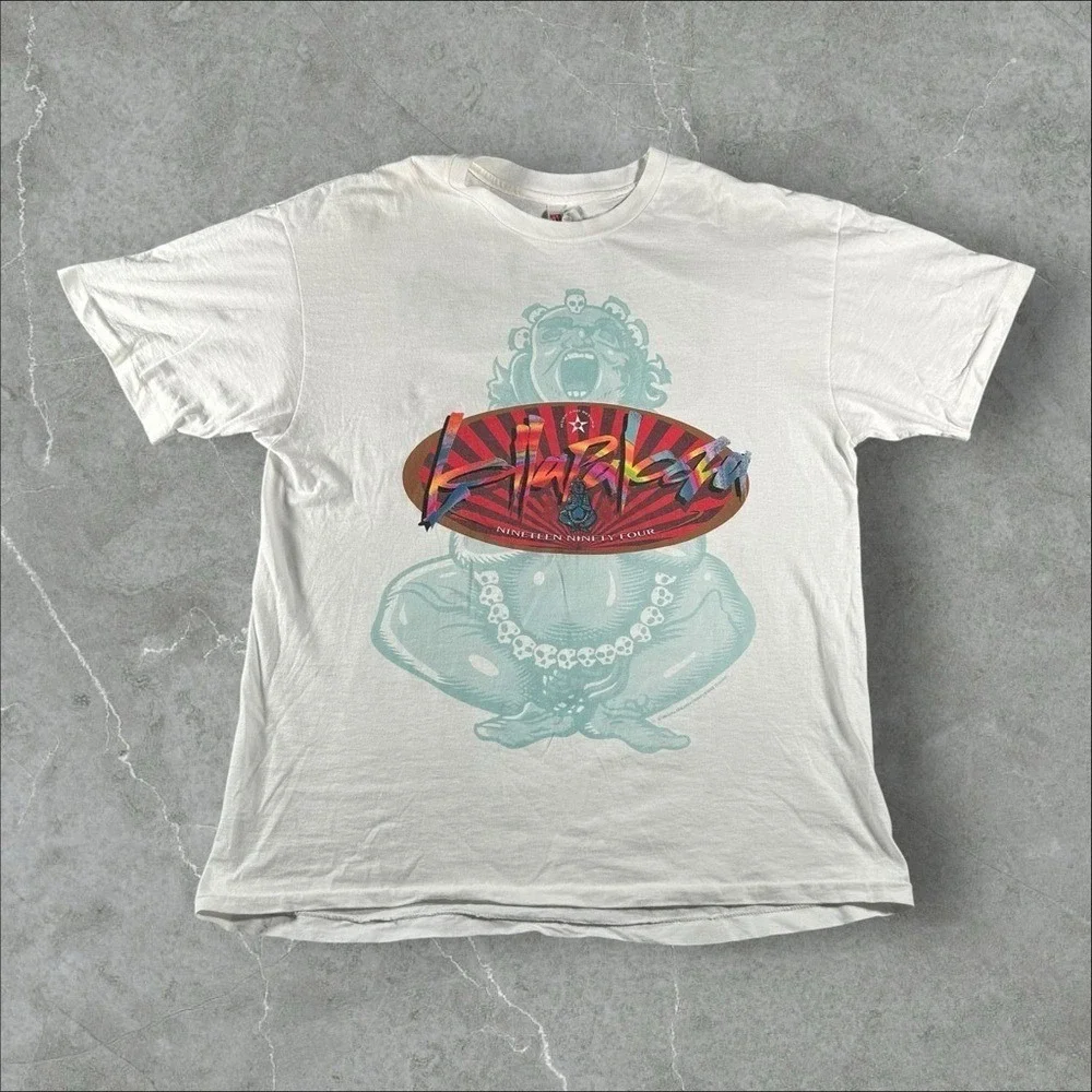 Vintage Lollapalooza Shirt Men XL White 1994 90s Buddha Single Stitch Rock Fest
